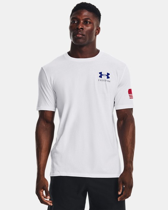 Men's UA Freedom Banner T-Shirt, White, pdpMainDesktop image number 0